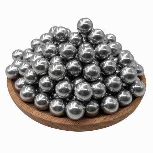 150 X 50 Cal Aluminum Balls, Hard 50 Cal Ammo Fits for Umarex T4E TR50/HDP50/HDR50/BP50, 2.8 Grams Reusable Solid Projectiles for Training, Self Defense Balls and Target Practice