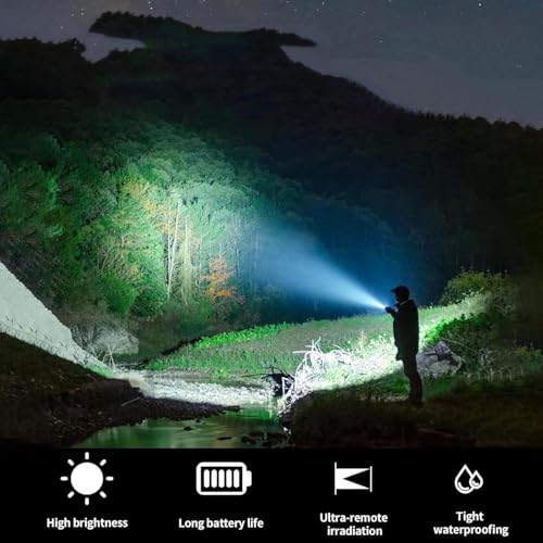Heavy Duty 3-Cell D LED Flashlight Set - Rugged Aluminum Torch for Outdoor & Emergency (3 Pack)