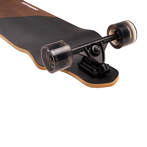 Retrospec Tidal Drop Down Longboard - 41" Extra Wide Stable Deck, 9-Ply Canadian Maple, ABEC-9 Bearings, 85A PU Wheels, Reverse Kingpin Trucks for Cruising & Downhill