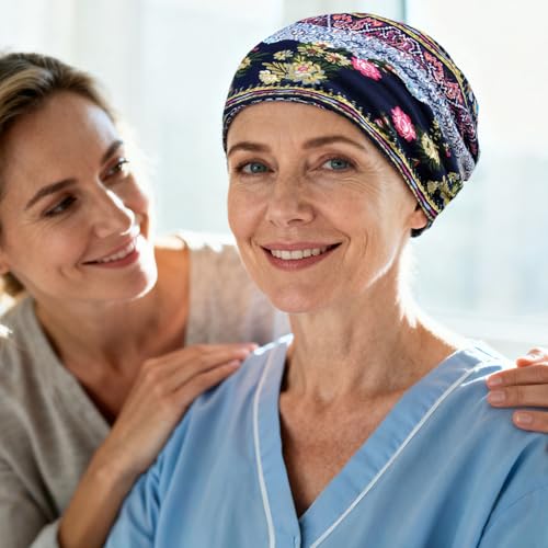 Ababalaya Women's Cotton Summer Beanie Chemo Headwear Sleep Cap - One Size A-1332 Pack