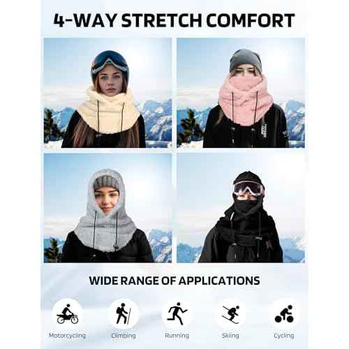 Balaclava Face Mask for Women Men Winter Hat Neck Windproof Fleece Ski Mask Warm Face Cover Scarf
