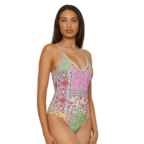 Lucky Brand Women's Seville Maillot One Piece Swimsuit, Adjustable, Bathing Suits