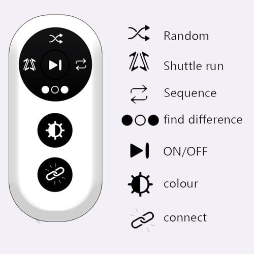 QUELINGSPORT Response Agility Training Light, Children's Physical Fitness Training, Remote Control to Control Light Operation red 4 Lights+Remote Control