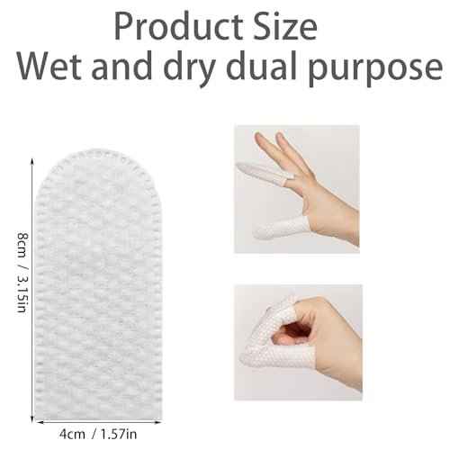 100 PCS Cotton Finger Cots, Finger Covers Protection for Finger Tips, Breathable, Sweat Resistant, and Wear-Resistant, and Injured Fingers,Ear Cleaning Finger Wipes for Dogs and Catss