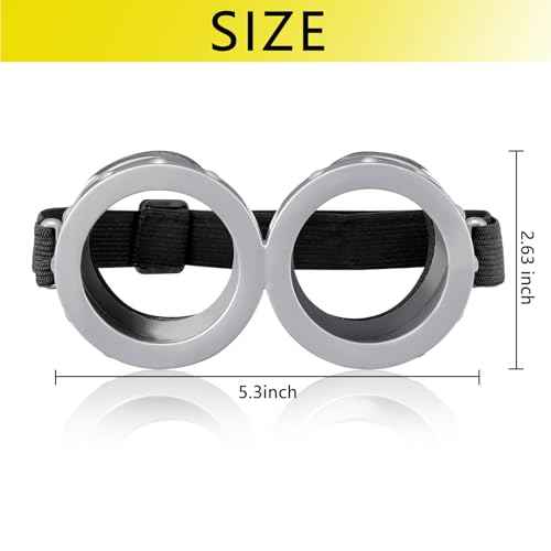 2 Pack Halloween Goggles for Adult Kids, Round Goggles Glasses Costume Accessories for Children Men Women Cosplay Party Set Silver