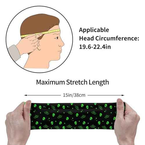 Sports Headband Moisture Wicking Sweatband for Men Women Running Cycling Yoga Fitness Workout