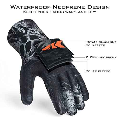 KastKing IceRiver Fishing Gloves, 100% Waterproof Gloves for Men & Women, Cold Weather Fishing & Outdoor Sports, Ideal for Ice Fishing & Winter Activities