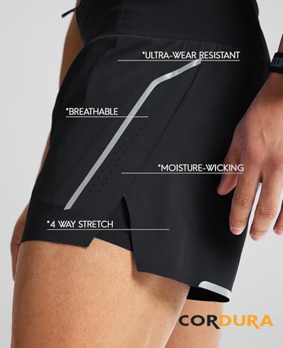 Men's 4-Inch Trail Running Shorts with Compression Liner