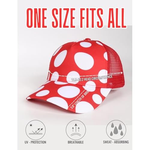 InnoBeta Mushroom Gifts for Women Men, Mushroom Cap Embroidered Adjustable Hat Gifts Accessory for Birthday & Christmas