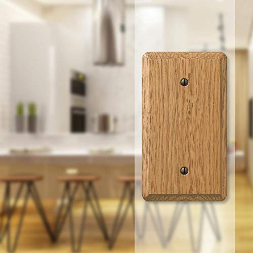 Contemporary Light Oak Wall Plate - Blank Cover Plate