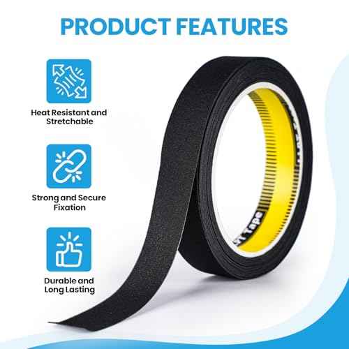 LLPT Wetsuit Repair Tape Iron On 0.8¡± x 16.5 Ft Seam Sealing Patch Waterproof for Neoprene Wetsuit Drysuit Fishing Suits Industrial Standard Carrier Material Color Black(IR865)