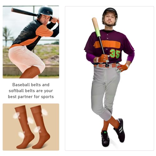 Texas Orange Baseball Belt and Socks Combo for Youth & Adults - Zhanmai