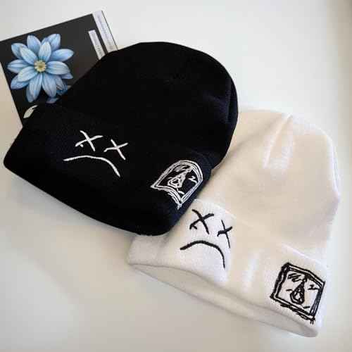 Fashion Beanie for Men Beanies Women,Warm Winter Hats for Men Embroidery Unisex Knit Hat Skull Cap