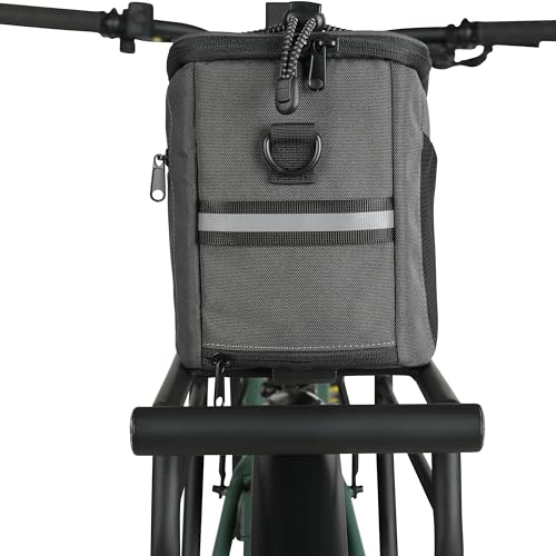 Retrospec Cahoot Waterproof Bike Trunk Bag - rPET Cycling Rear Rack Storage Bag with Rain Cover and Carry Strap for Commuter - E-Bike Compatible (7.75"x12.5"x5.75")