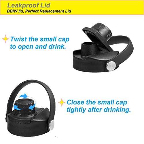 Lid for Hydro Flask 32 40 oz Wide Mouth, Replacement Lids Compatible with Hydro Flask Wide Mouth Water Bottle, Top Spout Lid with Handle, Wide Mouth Lid Chug Cap Accessories