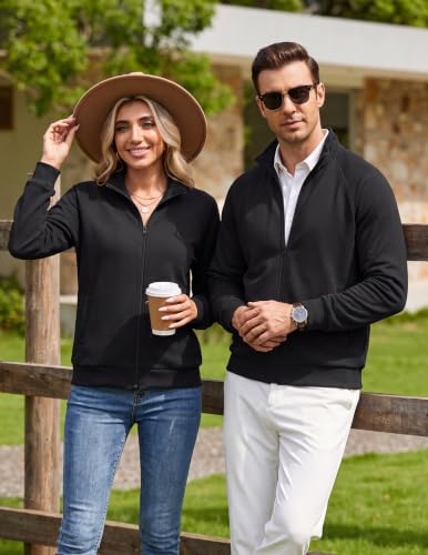 Men's Lightweight Fleece Lined Sweatshirt Zip Up Hoodie Jacket