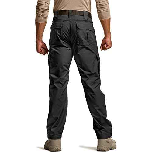 CQR Men's Tactical Pants, Water Resistant Ripstop Cargo Pants, Lightweight EDC Work Hiking Pants, Outdoor Apparel