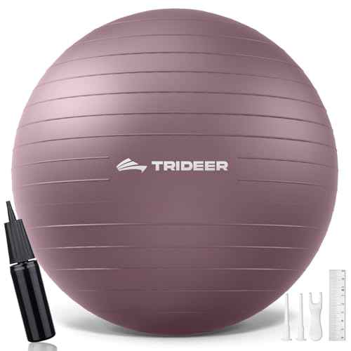 Trideer Exercise Ball Yoga Ball ? Office Seating & Balance Ball Chair, Stability Ball for Pilates, Physical Therapy,Core Training & Balance Improvement & Stretching