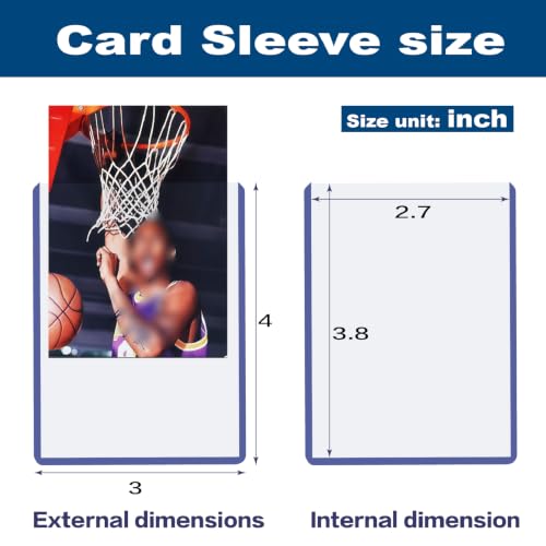 500 Hard Card Sleeves for Trading Card Protection - Baseball, Sports, Gaming, Premium Top Loaders - Variation of THIS listing