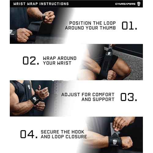 Gymreapers Weightlifting Wrist Wraps (IPF Approved) 18" Professional Quality Wrist Support with Heavy Duty Thumb Loop - Best Wrap for Powerlifting Competition, Strength Training, Bodybuilding