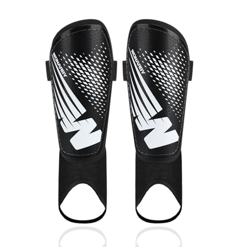 Youth Soccer Shin Guards Kids Medium Black - Impact Protection & Adjustable Straps