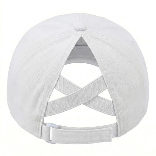 Kids Girls Baseball Cap with Ponytail Hole and Graphic Design - Adjustable Trucker Hat