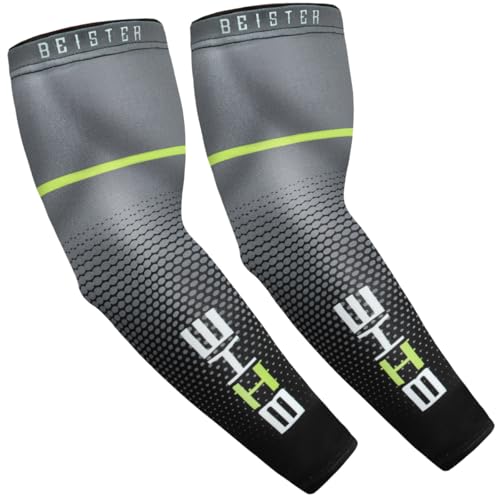 Beister Arm Sleeves for Cycling and Outdoor UV Protection - Large, Black