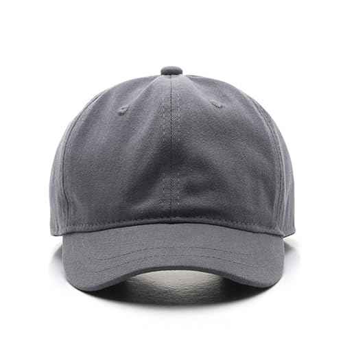 Short Brim Unconstructed Soft Cotton Plain Baseball Cap Adjustable Washed Low Profile Dad Hat for Men Women