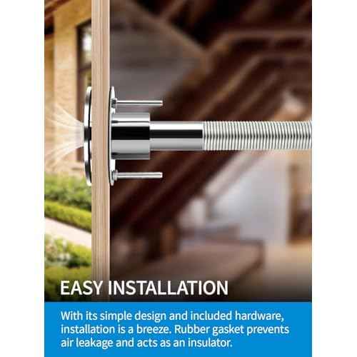 OCEANBROAD Stainless Steel 316 Thru Hull Exhaust, Fitting 22mm/24mm Hose Pipe Marine Exhaust Port for Webasto, Planar, Eberspacher, Chinese Diesel Parking heaters, with Bolts and Nuts