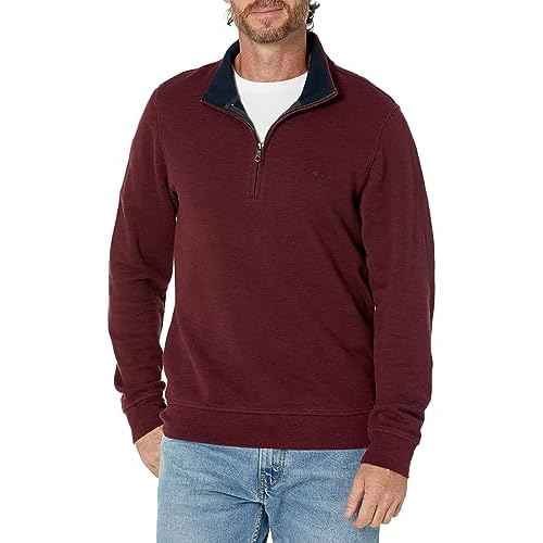 Brooks Brothers mens Double-face Cotton Stretch Half-zip Sweatshirt