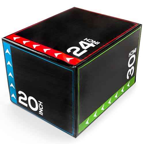 BalanceFrom 3-in-1 Foam Plyometric Jump Box for Home Gym with Multiple Height Options ? Versatile Plyo with Non-Slip Surface for Strength, HIIT, Step-Ups, and Agility Training