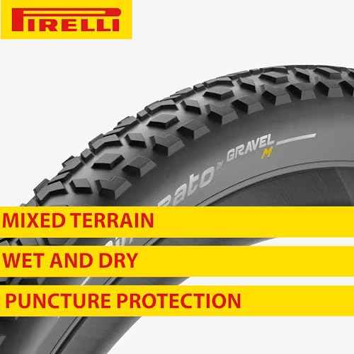 Pirelli Cinturato Gravel M Classic 45-584 (650 x 45c) Gravel Bike Tire - Gravel-Specific Design for Mixed Terrain - SpeedGRIP Compound for Resistance and Grip