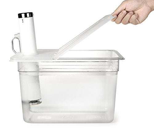 EVERIE 12 Quart Sous Vide Container with Collapsible Hinged Lid for Breville Joule