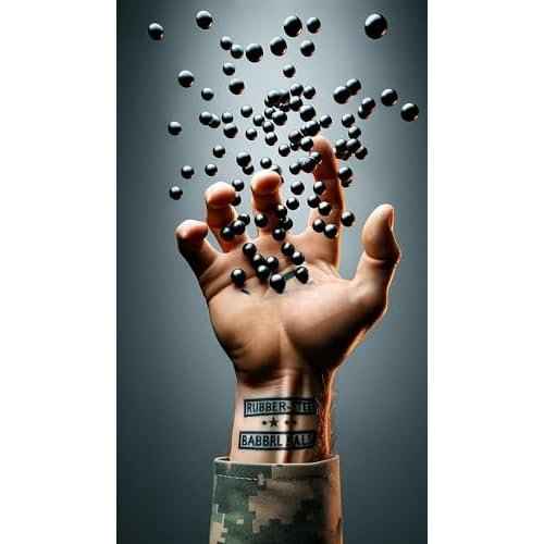 50 x Premium Quality Hard Rubber Steel Balls 2.7 Grams Heavy Reusable Projectiles Paintballs Reballs Powerballs for Training Home and Self Defense Pistols in 50 Caliber
