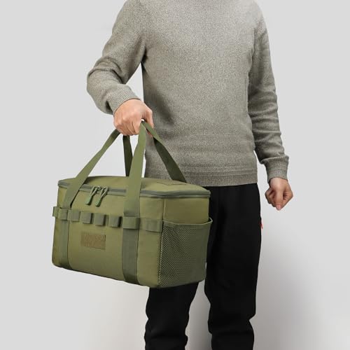 Tactical Camping Storage Bag 14L with Carry Handles & OD Green