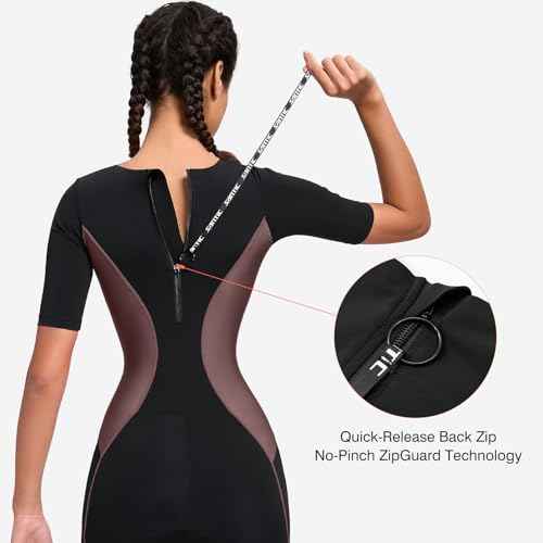 Santic Triathlon Suit for Women Short Sleeve Padded Trisuit Quick-Dry for Swim Bike Run