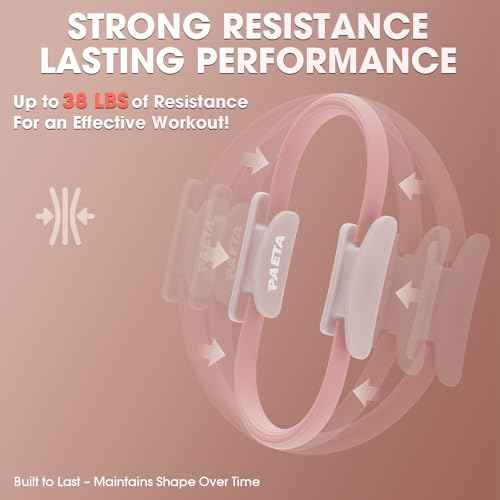 PAETA Pilates Ring Set ? 14¡± Magic Circle (38 lbs Resistance), 9.8¡± Pilates Ball, 5 Resistance Bands, and Exercise Guide Included for Home Workouts