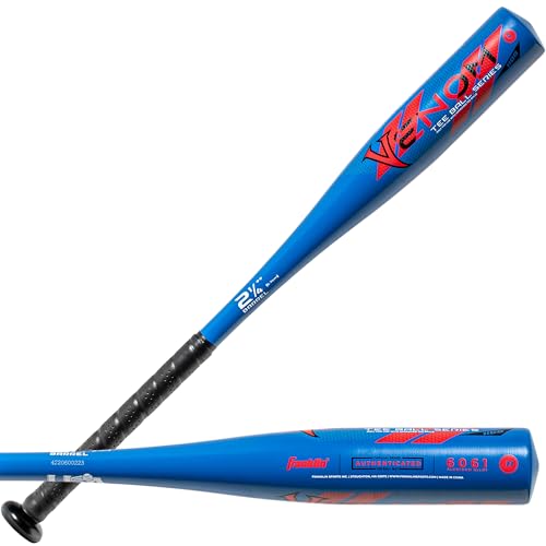 Kids Venom Aluminum Tee Ball Bat - Blue 24 Inch 13 Oz, USA Certified