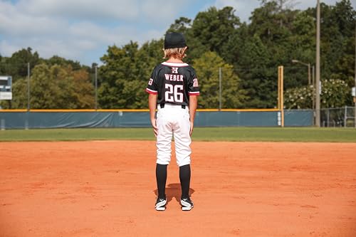 Youth Baseball Pants Large White Royal Piped Short Baseball Pants - Mizuno