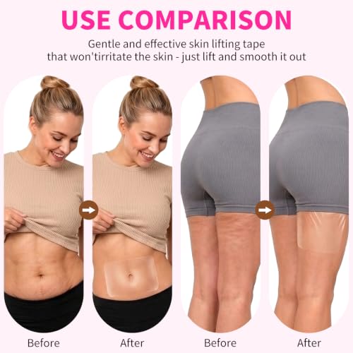 Women’s Invisible Thigh Lift Tape for Inner Thighs - Anti-Chafing & Waterproof, 20 Patches