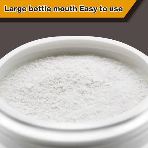1Lb White Gym Chalk Bucket with Empty Chalk Bag & Spoon - Professional Weightlifting Chalk