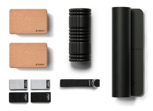 Tempo Yoga Home Kit with Exercise Mat, Foam Roller, Resistance Bands and Yoga Block