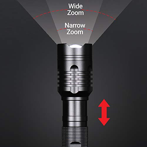 LED Tactical Flashlight 4 Inch 500 Lumens Zoomable Aluminum Alloy