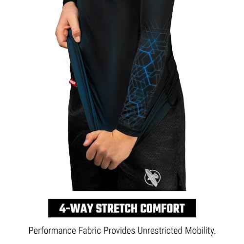 Hayabusa Geo Kids BJJ Rash Guard Boys and Girls Long Sleeve