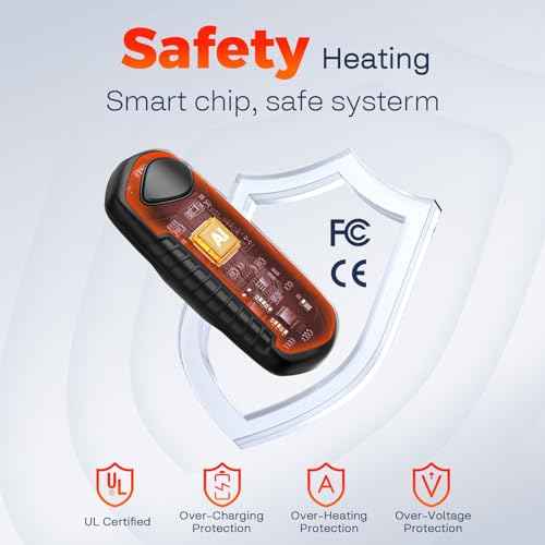 Hand Warmers Rechargeable 2 Pack, Electric Hand Warmer, 2-Second to 131¡ÆF with 5 Heat Levels, USB-C Portable Pocket Heater Handwarmers, UL Certified for Camping, Hunting, Gifts for Women Men