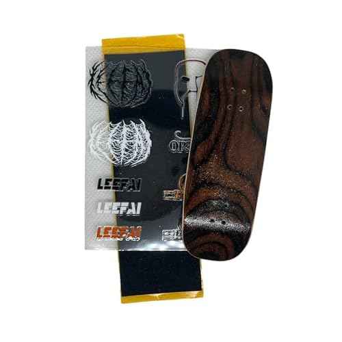 Pro Wooden Fingerboard Complete Set, 34x96mm, 5-Ply Maple Deck with leefai g4 Trucks and Urethane 65d Mini Skateboard Wheels
