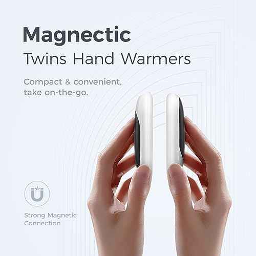 OCOOPA Magnetic Rechargeable Hand Warmers 2 Pack, Ultrathin Electric Handwarmers, Portable Pocket-Sized Heater, for Men, Women Purse Must Haves, Union UT3 Lite
