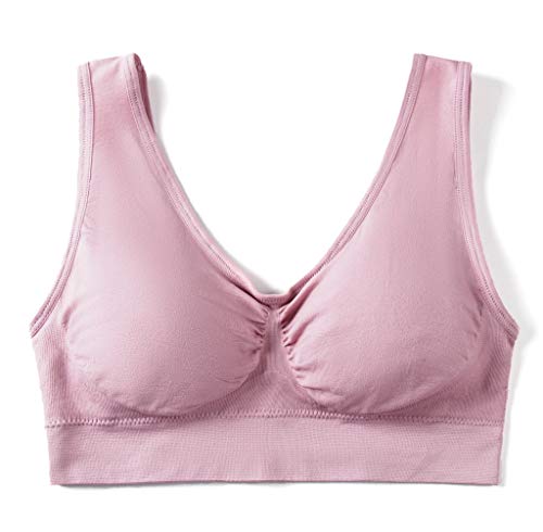 Vermilion Bird Women's 3 Pack Seamless Sports Bras with Removable Pads XX-Large Black Grey Ink Blue Orchid Truffle