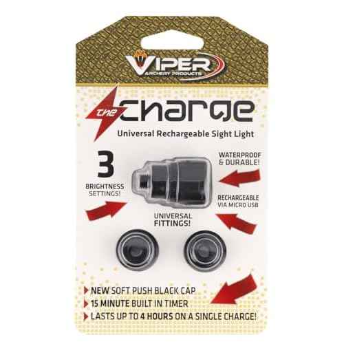 Viper Archery - Rechargeable Bow Sight Light - Micro USB, 3-Stage LED, and 15-Minute Timer for Compound Bows | Archery Hunting Accessories & Gear | Elk, Bear, Turkey, & Deer