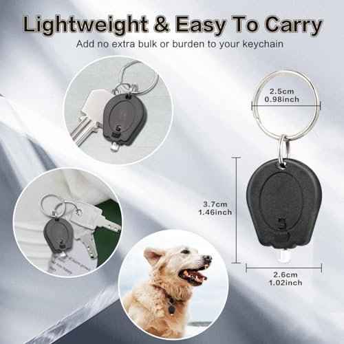 6 Pack 395nm Mini UV LED Keychain Flashlight UV Keychain Light Black Light for Detections